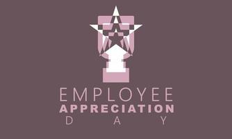 Employee Appreciation Day. Template for background, banner, card, poster vector