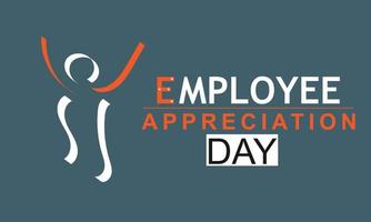 Employee Appreciation Day. Template for background, banner, card, poster vector