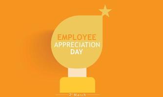 Employee Appreciation Day. Template for background, banner, card, poster vector