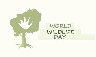 World wildlife day. design for poster, banner vector illustration