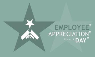 Employee Appreciation Day. Template for background, banner, card, poster vector