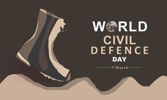 Vector illustration world Civil defence day.