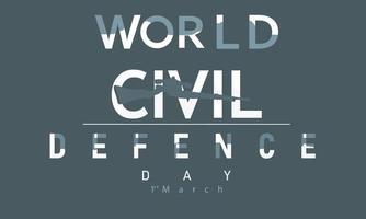 Vector illustration world Civil defence day.