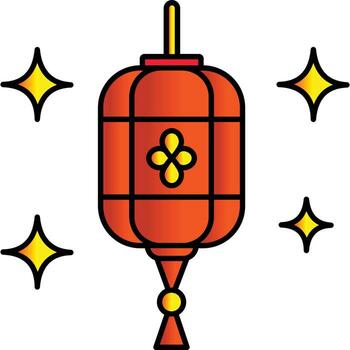 Lantern lamp which can easily edit or modify vector