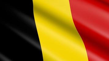 3D Loopable Waving Material Flag of Belgium video