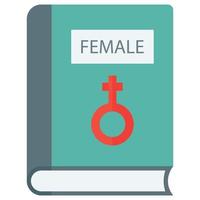 Female Book which can easily edit or modify vector