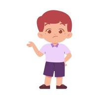 Little Boy character. Elementary School Kids Wearing Uniform Illustration vector