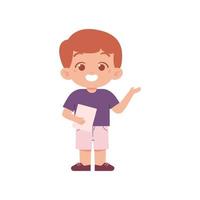 Little Boy character. Elementary School Kids Wearing Uniform Illustration vector