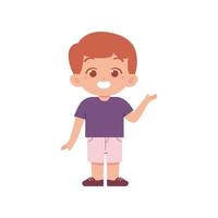 Little Boy character. Elementary School Kids Wearing Uniform Illustration vector