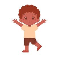 Little Boy character. Elementary School Kids Wearing Uniform Illustration vector