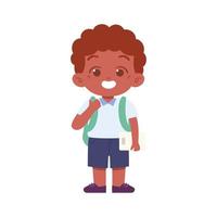 Little Boy character. Elementary School Kids Wearing Uniform Illustration vector