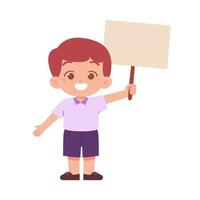 Little Boy character. Elementary School Kids Wearing Uniform Illustration vector