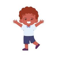 Little Boy character. Elementary School Kids Wearing Uniform Illustration vector