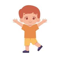 Little Boy character. Elementary School Kids Wearing Uniform Illustration vector