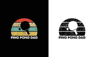 Ping Pong Table Tennis Quote T shirt design, typography vector