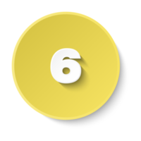 Bullet with number 6 png