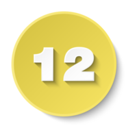 Bullet with number 12 png