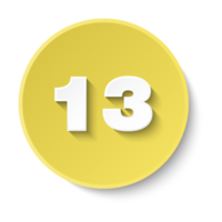Bullet with number 13 png