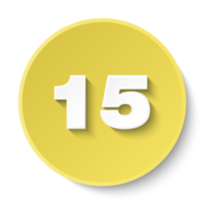 Bullet with number 15 png