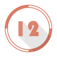 Bullet with number 12 png