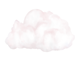 nube de acuarela realista aislada sobre fondo de transparencia png