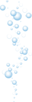 Underwater bubbles of fizzing soda. Streams of air. Dissolving tablets. Realistic oxygen pop in effervescent drink. Blue sparkles png
