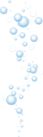 embaixo da agua bolhas do efervescendo refrigerante. córregos do ar. dissolvendo comprimidos. realista oxigênio pop dentro efervescente bebida. azul brilhos png