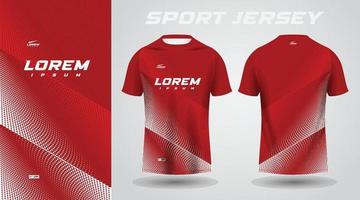 diseño de camiseta deportiva de camisa roja vector