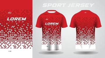 diseño de camiseta deportiva de camisa roja vector