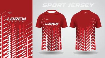 red shirt sport jersey design vector