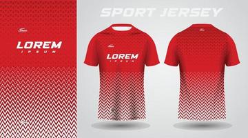 diseño de camiseta deportiva de camisa roja vector