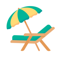 colorful beach chairs For relaxing by the sea on vacation png