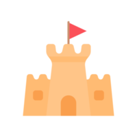 Sand Castle. Activity for children to build a beach castle. png