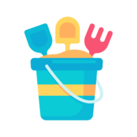 Sand buckets and scoops For children to play in building sand castles. png