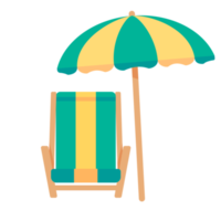 colorful beach chairs For relaxing by the sea on vacation png