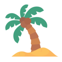 kokos träd på de ö förbi de hav sommar semester png