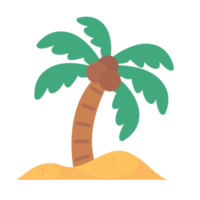 coco árvores em a ilha de a mar verão período de férias png