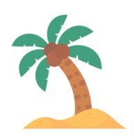 kokosnoot bomen Aan de eiland door de zee zomer vakantie png