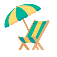 colorful beach chairs For relaxing by the sea on vacation png