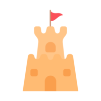 Sand Castle. Activity for children to build a beach castle. png