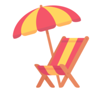 colorida de praia cadeiras para relaxante de a mar em período de férias png