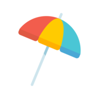 färgrik strand paraplyer för skydd från sommar strand värme. png
