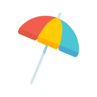 coloré plage parapluies pour protection de été plage chaleur. png