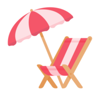 coloré plage chaises pour relaxant par le mer sur vacances png