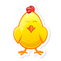 Easter sticker, yellow Easter Chick png