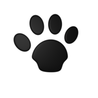 3d interpretazione adorabile gatto o cane impronte png