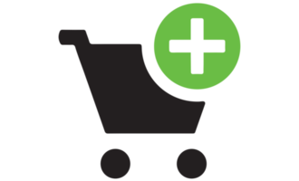 shopping cart icon - shopping basket on transparent background PNG