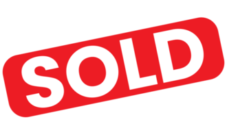 Sold icon on transparent background. png