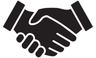 Business handshake on transparent background. png