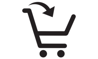 shopping cart icon - shopping basket on transparent background PNG